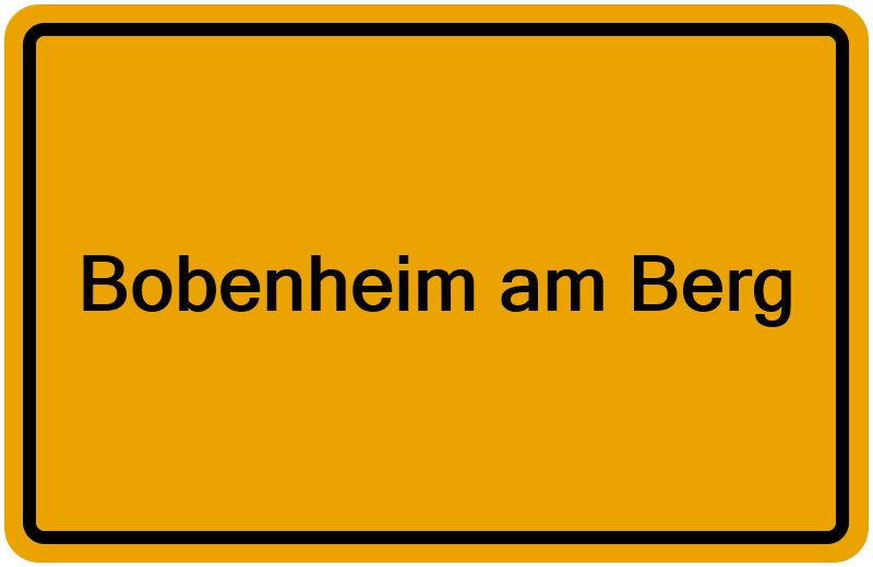 Handelsregisterauszug Bobenheim am Berg